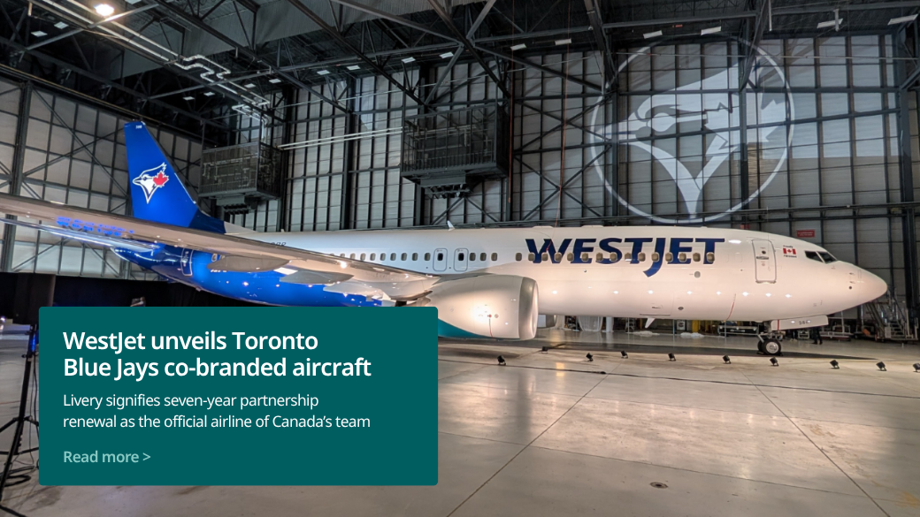 WestJet dévoile un avion aux couleurs des Blue Jays de Toronto